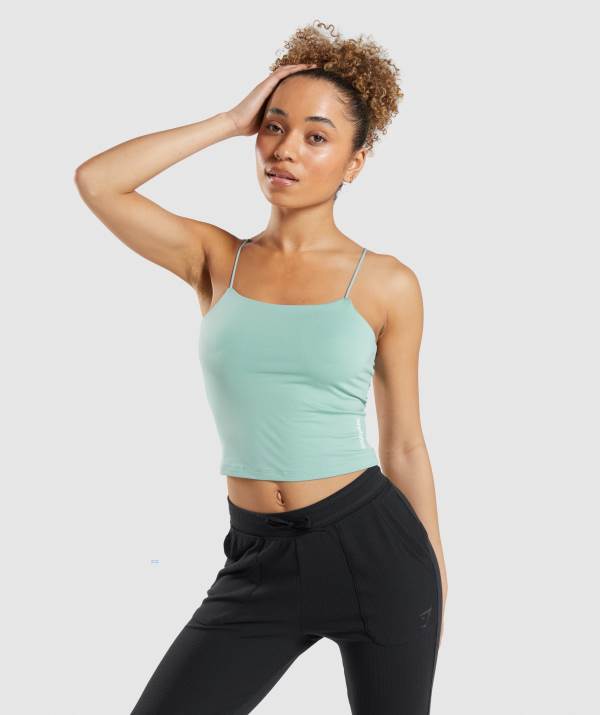 Damske Tielko Gymshark Pause Cami Modre | SG5648730